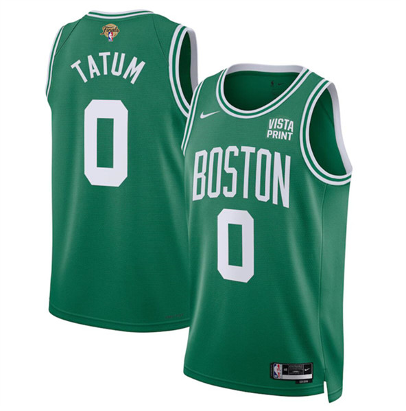 Men's Boston Celtics #0 Jayson Tatum Kelly Green 2024 Finals Icon Edition Stitched Basketball Jersey