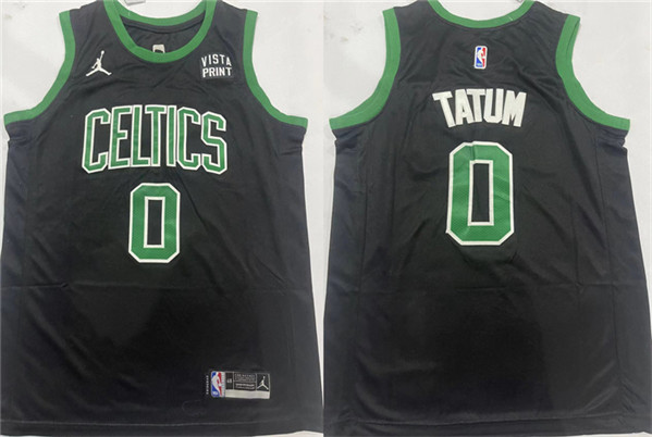 Men's Boston Celtics #0 Jayson Tatum Black Statement Edition Stitched Basketball Jersey