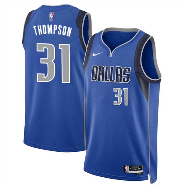 Men's Dallas Mavericks #31 Klay Thompson Blue 2024 Icon Edition Stitched Basketball Jersey