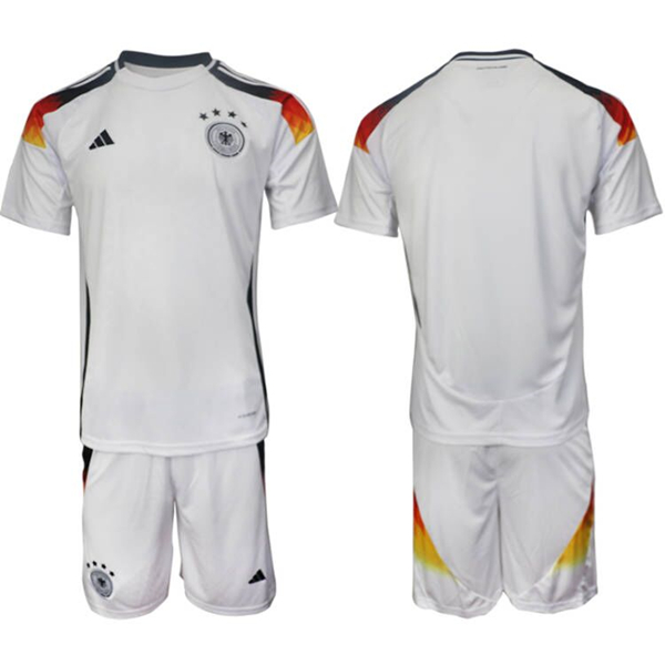 Men's Germany Custom White 2024-25 Home Soccer Jersey Suit