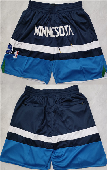 Men's Minnesota Timberwolves Navy Shorts (Run Small)