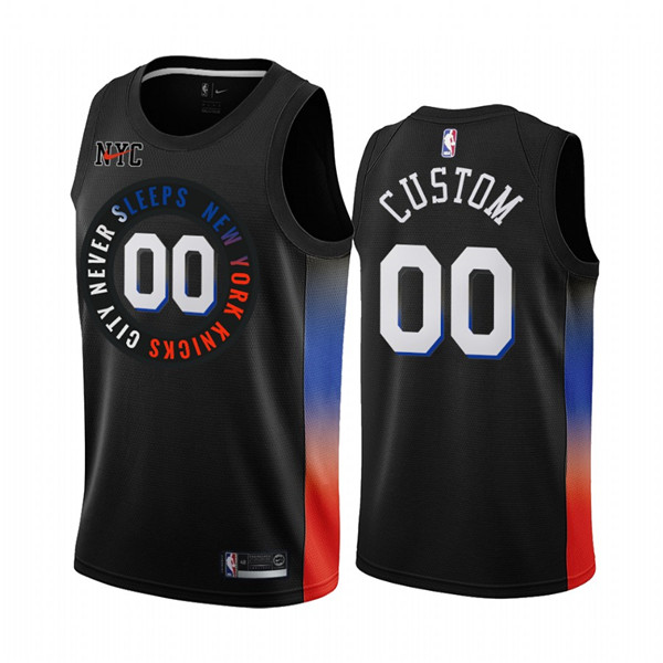 New York Knicks Customized Black City Edition 2020-21 No Little Plans Stitched NBA Jersey