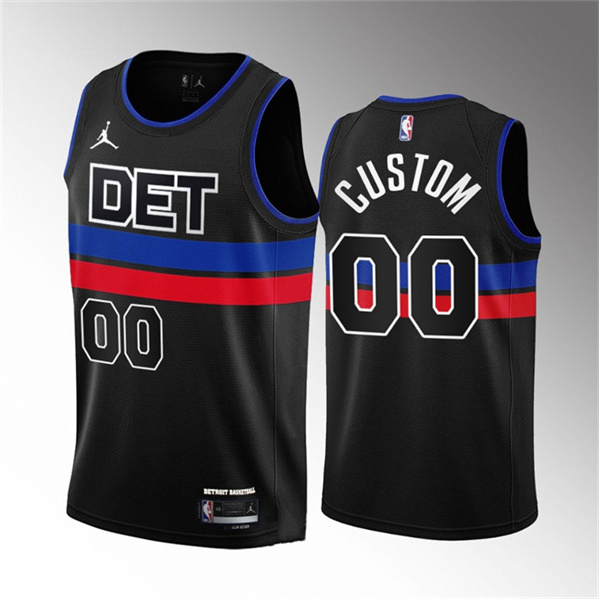 Men's Detroit Pistons Active Custom Black 2022/23 Statement Edition ...