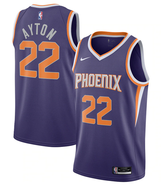 Men's Phoenix Suns #22 Deandre Ayton Purple Stitched NBA Jersey