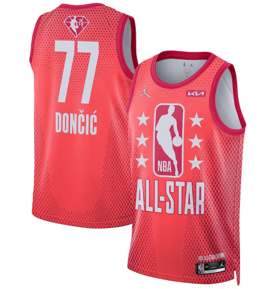 Men's 2022 All-Star #77 Luka Doncic Maroon Stitched Basketball Jersey