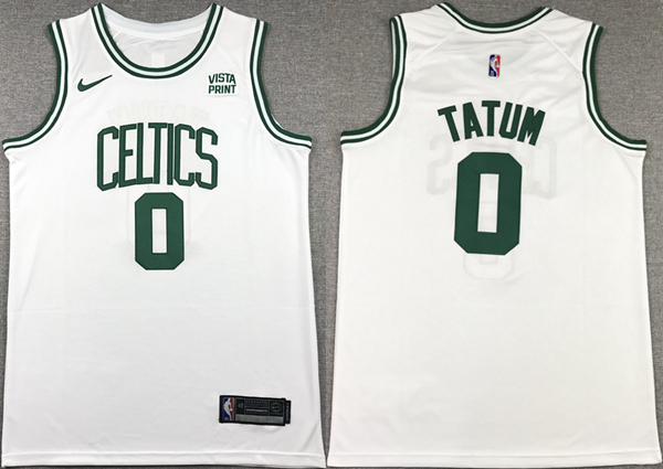 Men's Boston Celtics #0 Jayson Tatum White Statement Edition Stitched Basketball Jersey