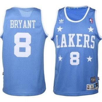 Men's Los Angeles Lakers #8 Kobe Bryant Light Blue Throwback Stitched NBA Jersey