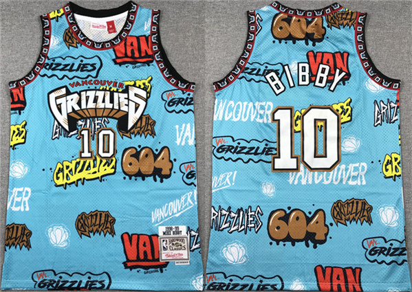Men's Memphis Grizzlies #10 Mike Bibby Turquoise Stitched Jersey