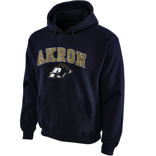 Akron Zips Midsize Arch Pullover Hoodie Navy Blue [NCAA_Hoodies_046 ...