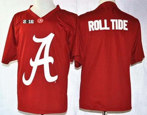 Crimson Tide Roll Tide Red Pride Fashion 2016 College Football Playoff National Championship Patch Stitched NCAA Jersey