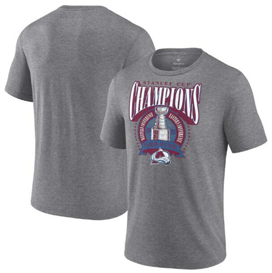 Men's Colorado Avalanche Heathered Gray 2022 Stanley Cup Champions ...