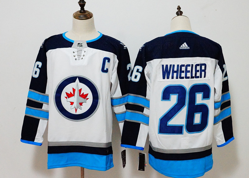 Men's Adidas Winnipeg Jets #26 Blake Wheeler White Stitched NHL Jersey