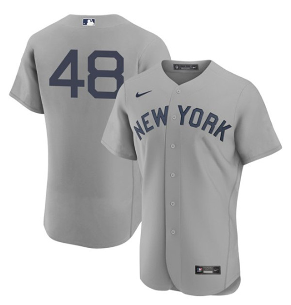 Men's New York Yankees #48 Anthony Rizzo 2021 Gray Field of Dreams Cool ...