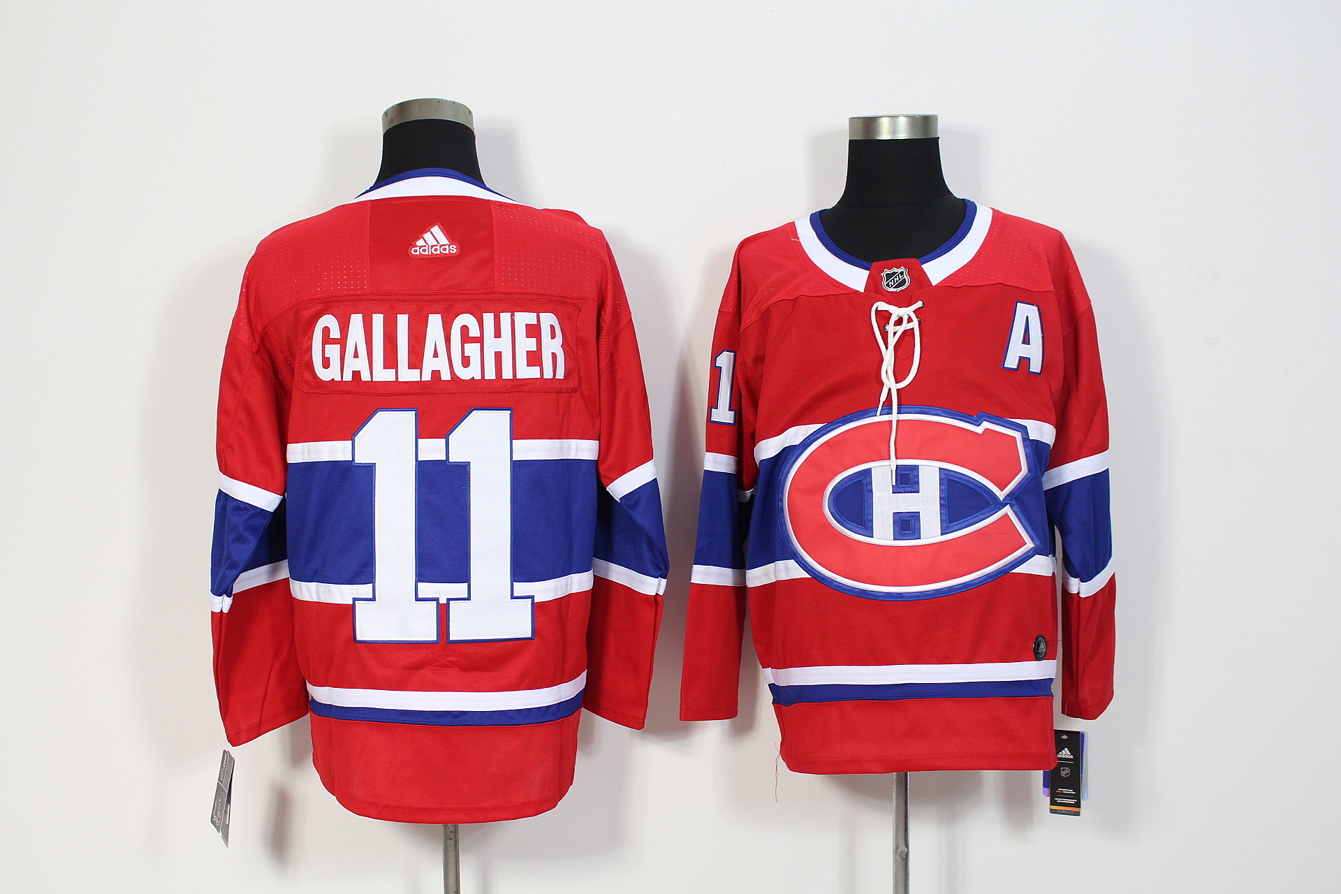 Men's Adidas Montreal Canadiens #11 Brendan Gallagher Red Stitched NHL Jersey