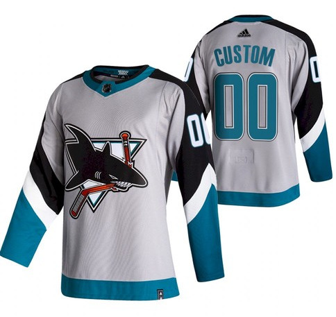 Men's San Jose Sharks Custom Name Number Size 2021 White NHL Stitched Jersey