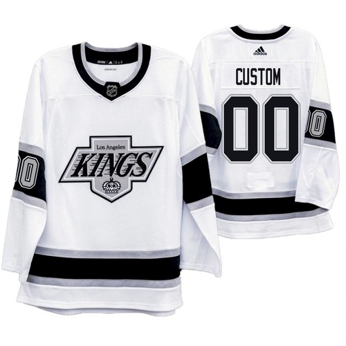 Men's Los Angeles Kings Custom Name Number Size White Throwback NHL Stitched Jersey