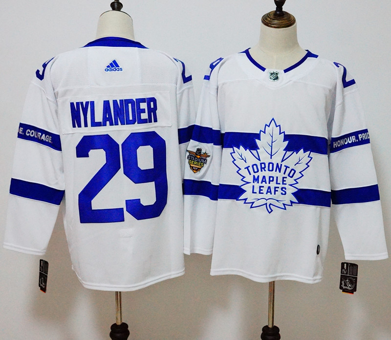 Men's Adidas Toronto Maple Leafs #29 William Nylander White 2018 NHL Stadium Series Stitched NHL Jersey