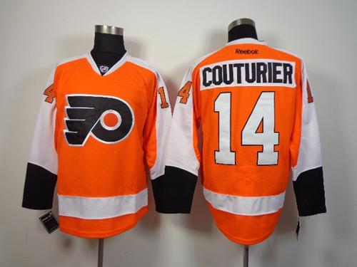 Flyers #14 Sean Couturier Orange Stitched NHL Jersey [NHL_Philadelphia ...