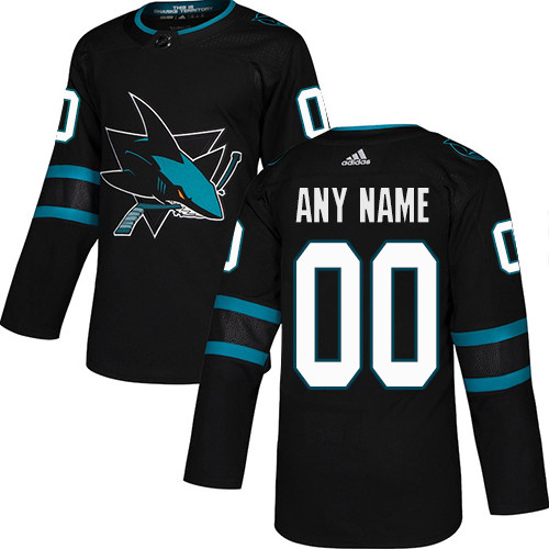 Youth San Jose Sharks Custom Name Number Size Black Stitched NHL Jersey