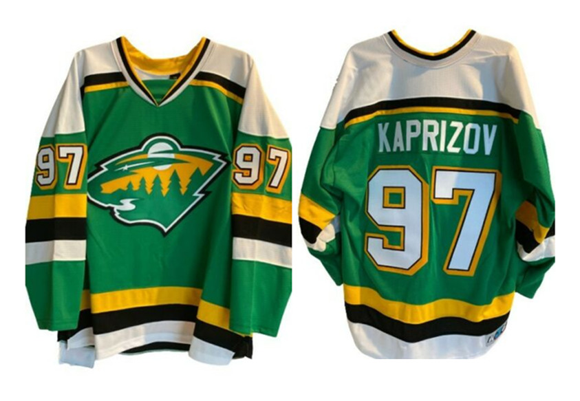 Men's Minnesota Wild #97 Kirill Kaprizov Reverse Retro Stitched NHL Jersey