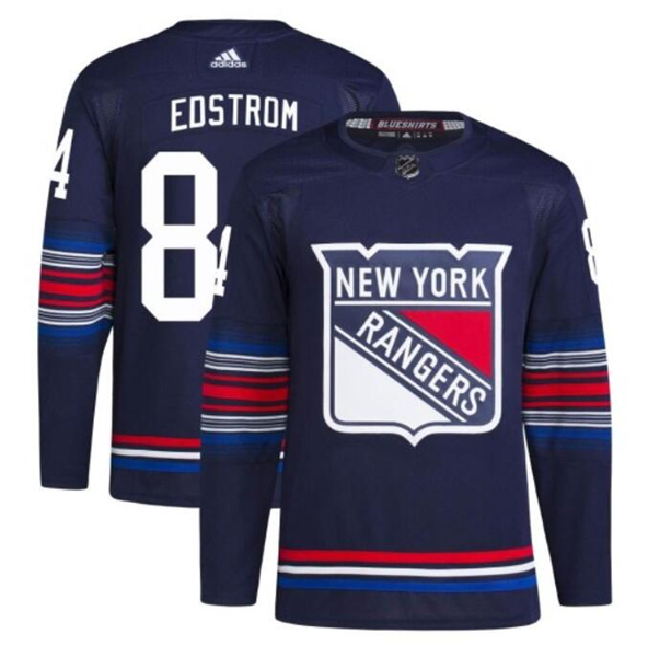 Men's New York Rangers #84 Adam Edstrom Navy Stitched Jersey