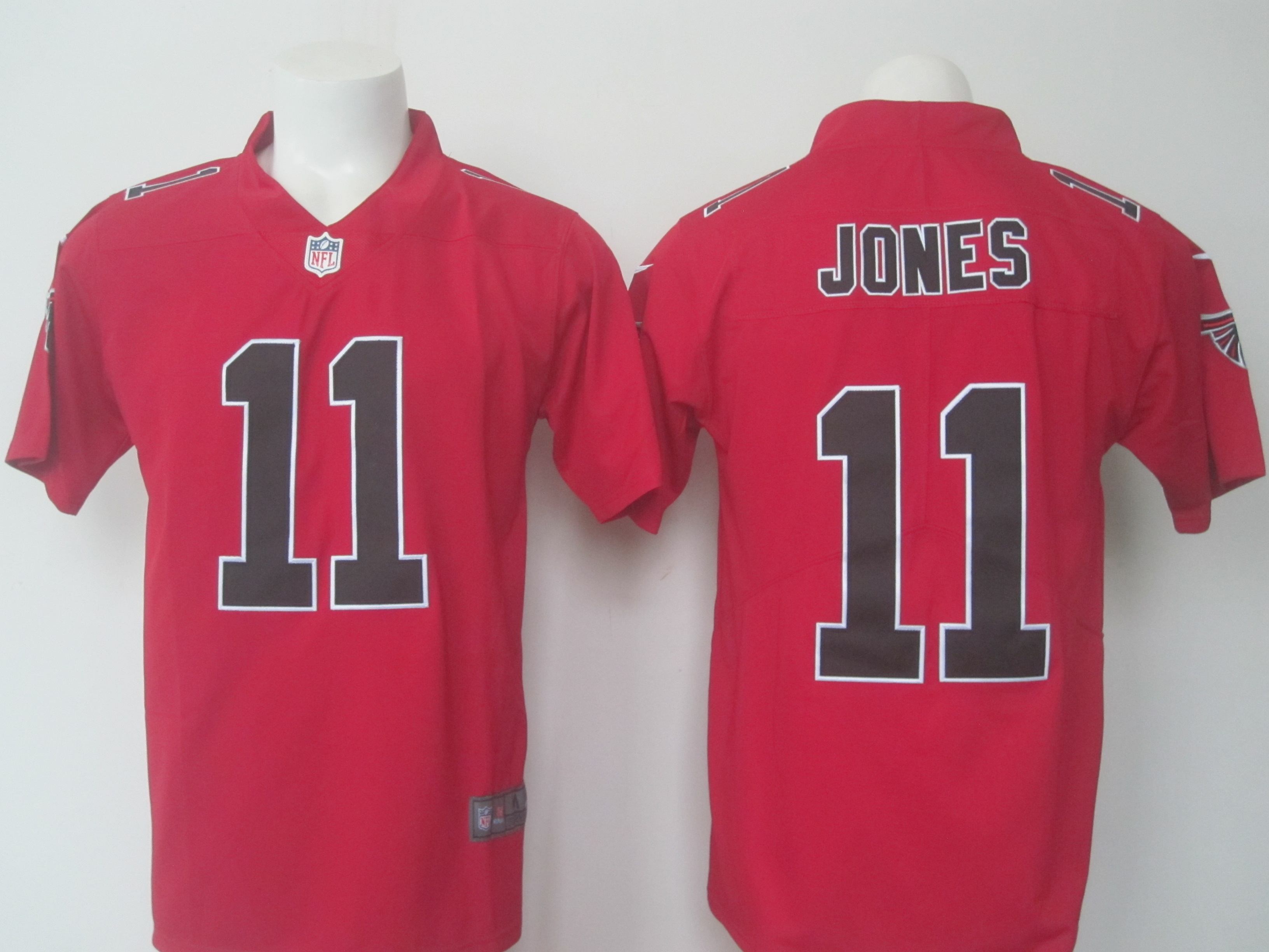 Men's Nike Falcons #11 Julio Jones Red Limited Rush Stitched NFL Jersey