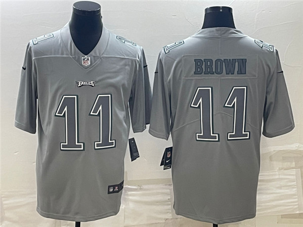 A.J. Brown Philadelphia Eagles Nike Super Bowl LVII Patch Atmosphere  Fashion Game Jersey - Gray