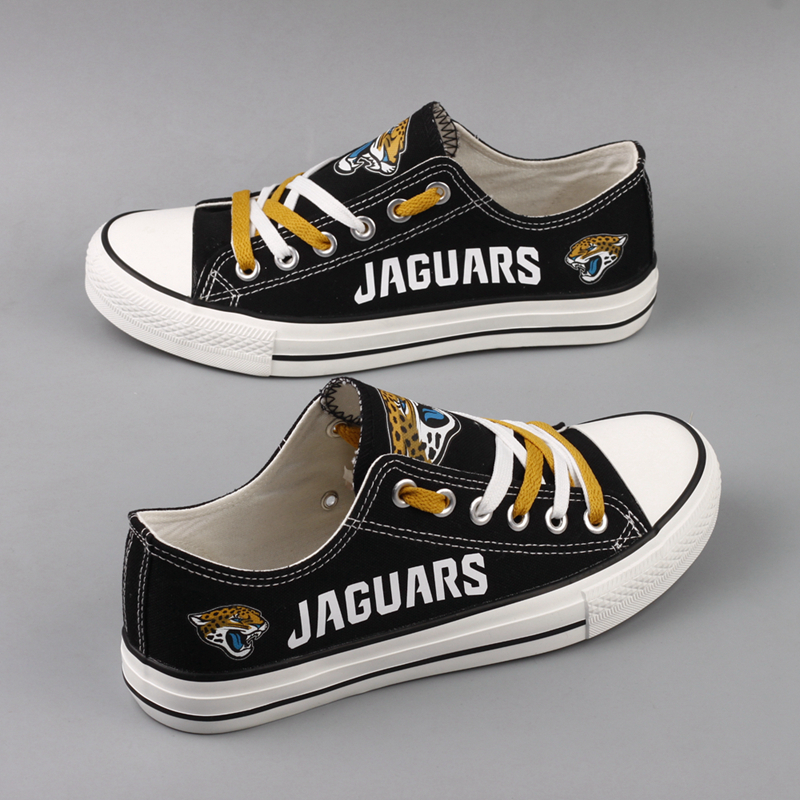 All Sizes NFL Jacksonville Jaguars Repeat Print Low Top Sneakers 002