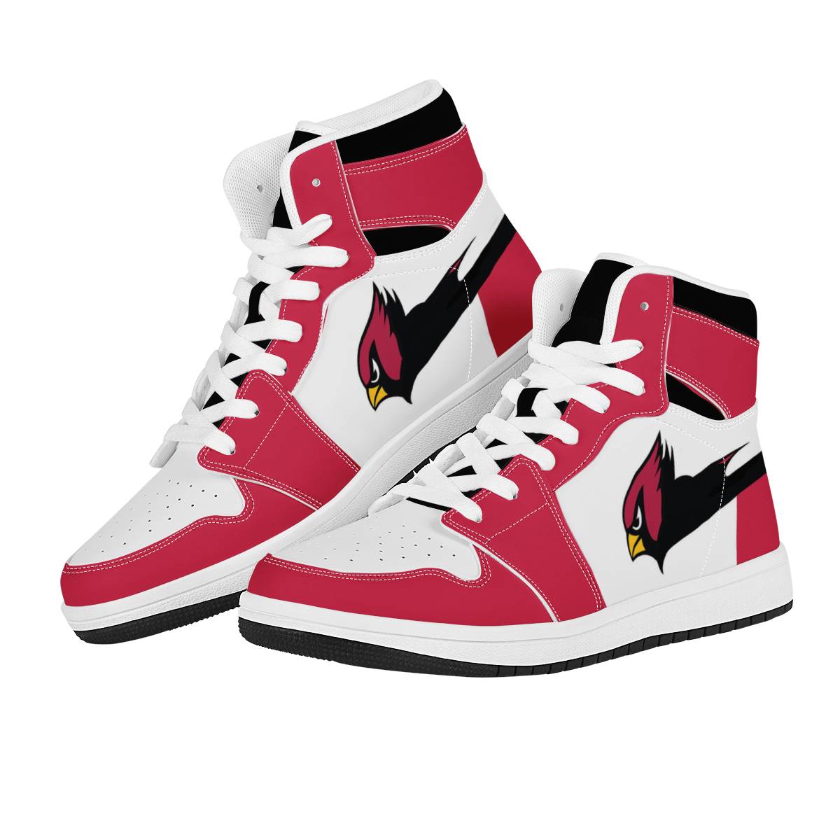 Men's Arizona Cardinals AJ High Top Leather Sneakers 002