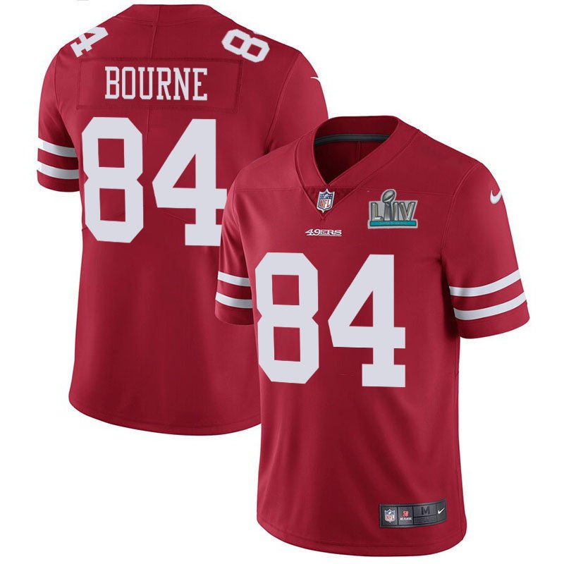 Men's San Francisco 49ers #84 Kendrick Bourne Red Super Bowl LIV Vapor ...