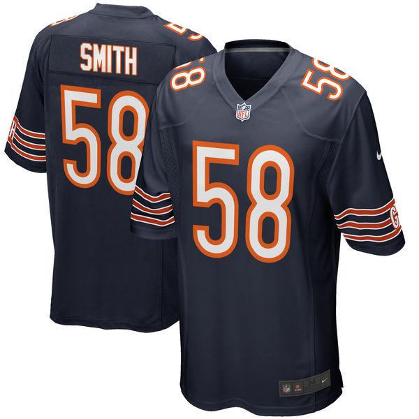 Men's Chicago Bears #58 Roquan Smith Navy 2018 NFL Draft First Round ...