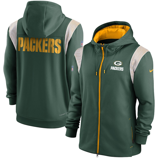 Men's Green Bay Packers Green Zipper Hoodie [NikeNFL-Packers ...