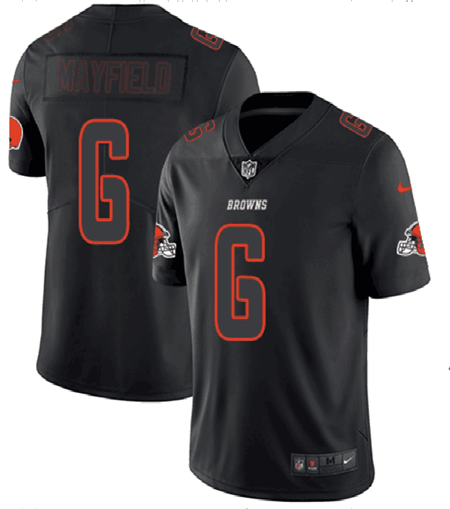 Men's Browns #6 Baker Mayfield 2018 Black Impact Limited Stitched NFL Jersey
