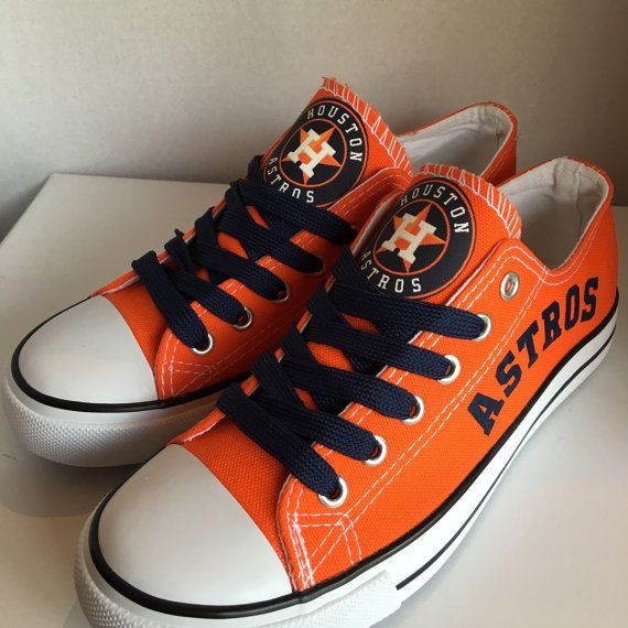 Women and Youth MLB Houston Astros Repeat Print Low Top Sneakers 008