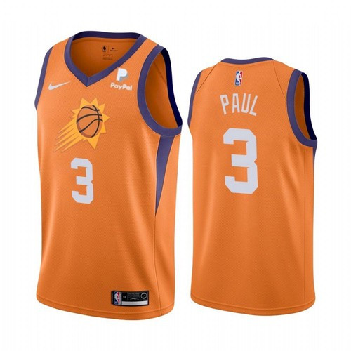 Men's Phoenix Suns #3 Chris Paul Orange Statement Edition Stitched NBA ...