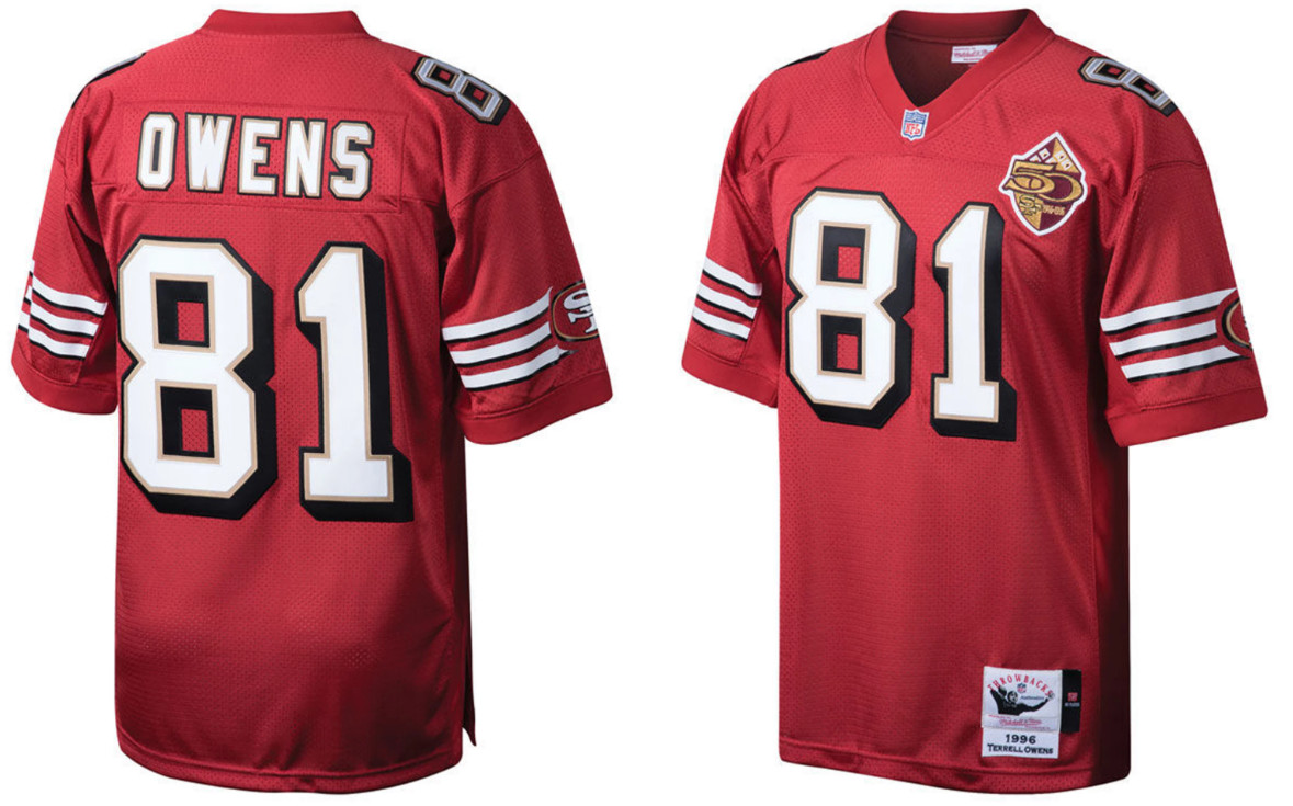 Men's San Francisco 49ers 81 Terrell Owens 2020 Red Stitched NFL