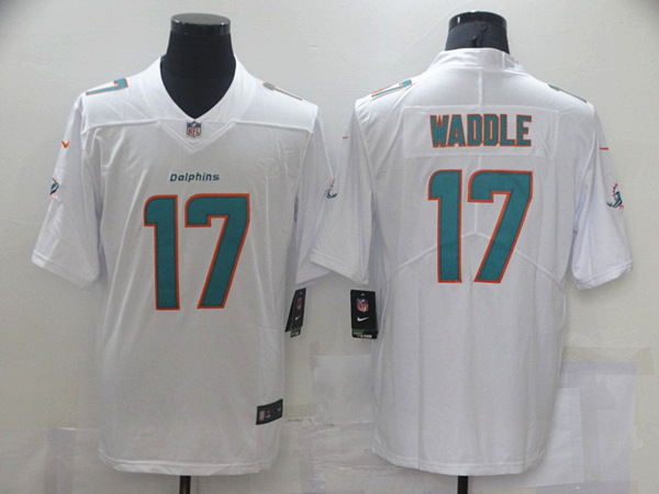 Men's Miami Dolphins #17 Jaylen Waddle White 2021 Vapor Untouchable Limited Stitched NFL Jersey (Check description if you want Women or Youth size)