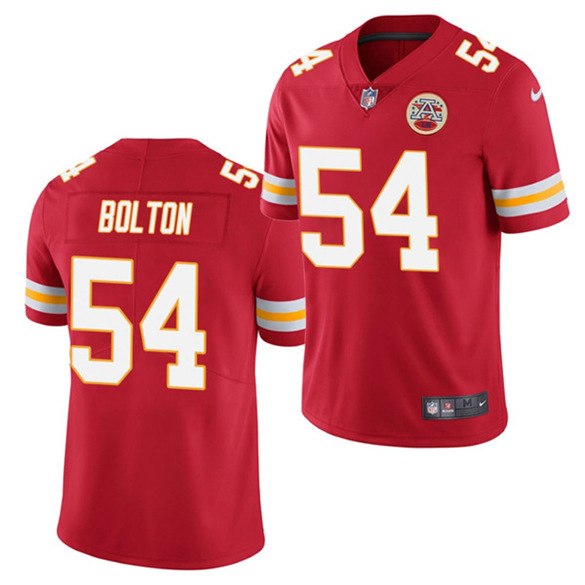 Men's Kansas City Chiefs #54 Nick Bolton Red 2021 Draft Limited Stitched NFL Jersey (Check description if you want Women or Youth size)