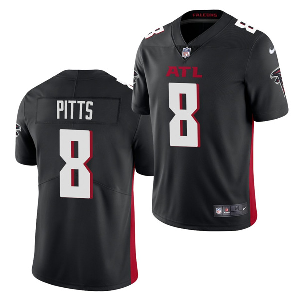 Men's Atlanta Falcons #8 Kyle Pitts 2021 NFL Draft Black Vapor ...