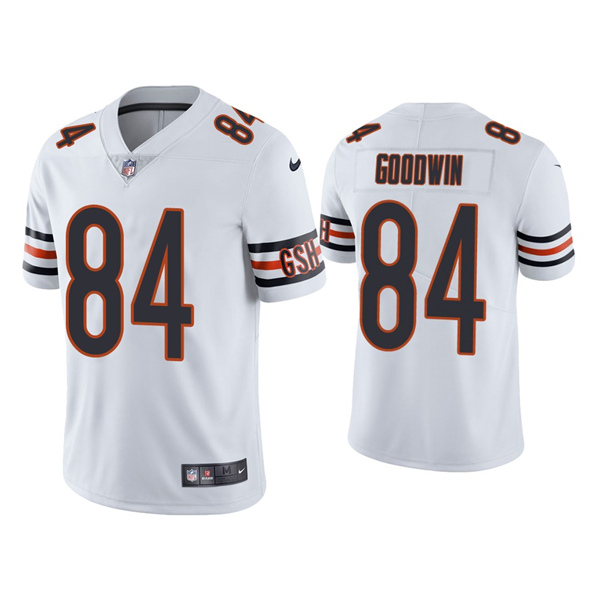 Men's Chicago Bears #84 Marquise Goodwin White Stitched Football Jersey