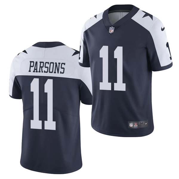 Men's Dallas Cowboys #11 Micah Parsons 2021 NFL Draft Navy Vapor Limited Stitched Jersey (Check description if you want Women or Youth size)