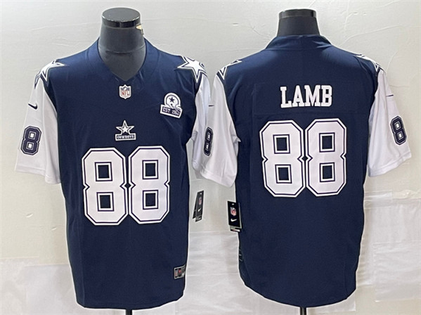 Nike / Men's Dallas Cowboys CeeDee Lamb #88 Navy Limited Throwback Jersey