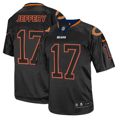 Nike Bears #17 Alshon Jeffery Lights Out Black Men's Stitched NFL Elite Jersey