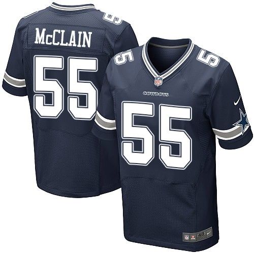 Nike Cowboys #55 Rolando McClain Navy Blue Team Color Men's Stitched NFL Elite Jersey