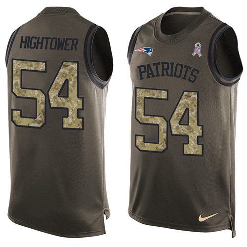Nike Patriots #54 Dont'a Hightower Green Men's Stitched NFL Limited ...