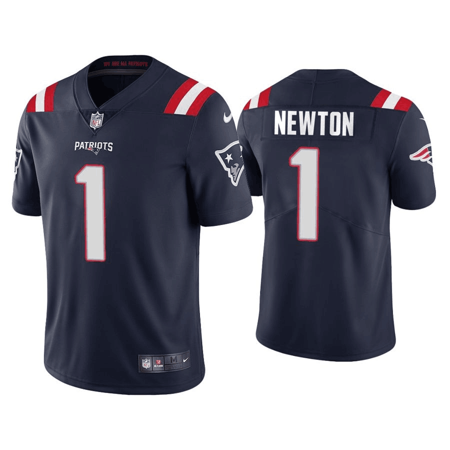 Men's New England Patriots #1 Cam Newton 2020 Navy Vapor Untouchable ...