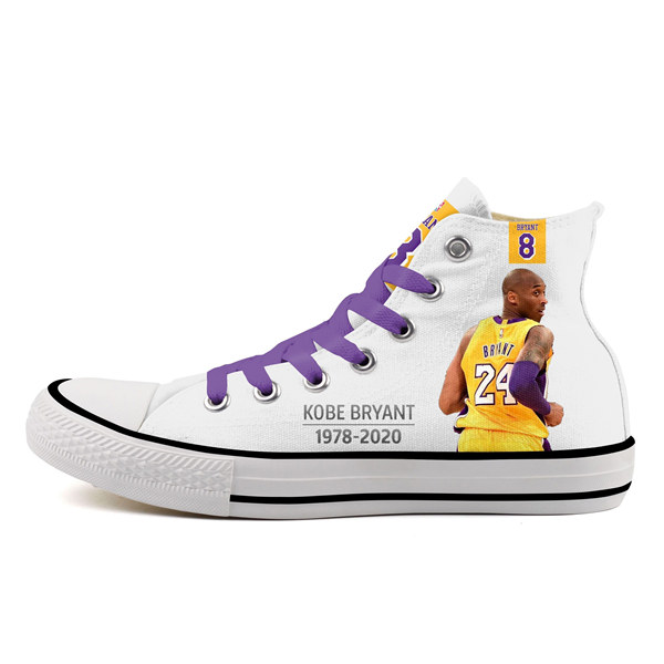 Women's And Youth Lakers Kobe Bryant Repeat Print HighTop Sneakers 008 ...
