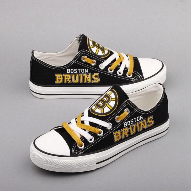 Women and Youth NHL Boston Bruins Repeat Print Low Top Sneakers