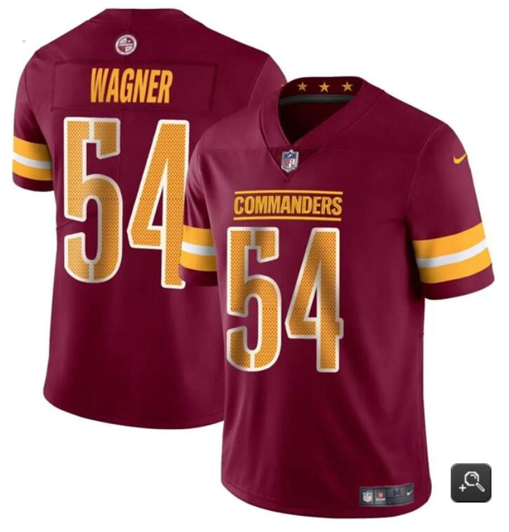 Men's Washington Commanders #54 Bobby Wagner Burgundy Vapor Limited Stitched Football Jersey