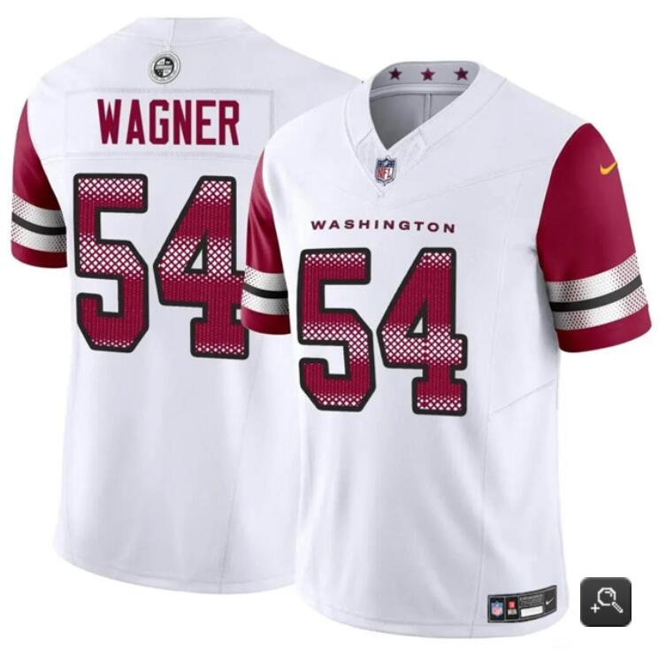 Men's Washington Commanders #54 Bobby Wagner White 2023 F.U.S.E Vapor Limited Stitched Football Jersey